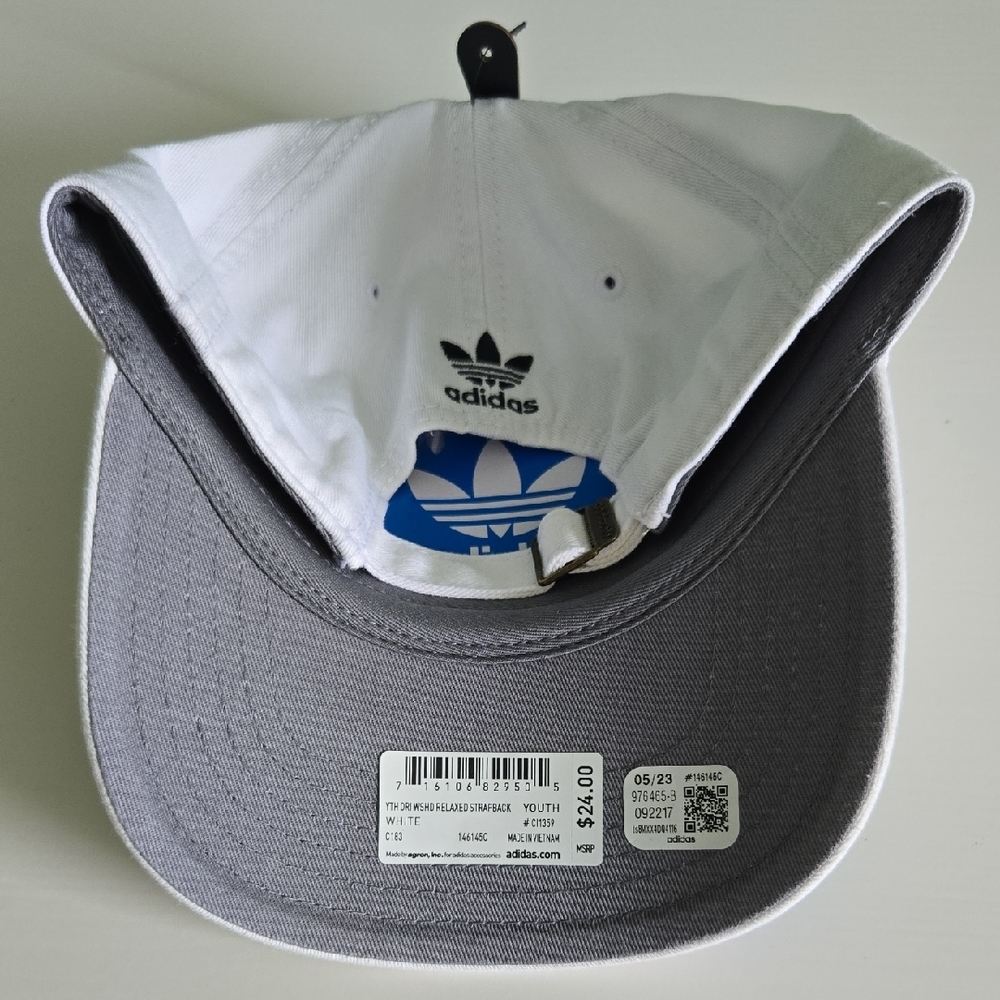 Adidas Originals Youth Relaxed White Hat - Picture 2 of 3